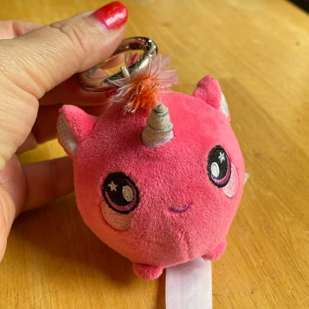 Squeezamals Small Plush Keychain Pink Unicorn 3 Inches 2018 pre-owned